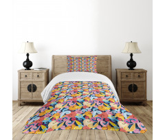 Vivid Spiral Funny Curls Bedspread Set