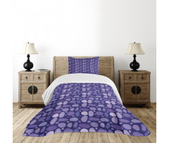 Retro Ellipse Hippie Spots Bedspread Set