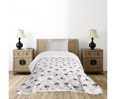 Tropical Palm Leaves Motifs Bedspread Set