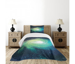 Outer Space Theme Stardust Bedspread Set