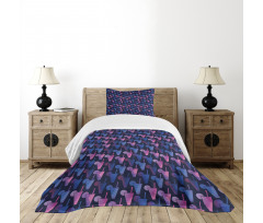 Polygonal Cocktail Art Bedspread Set