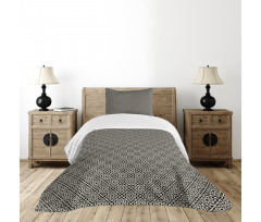 Repeating Floral Geometric Bedspread Set