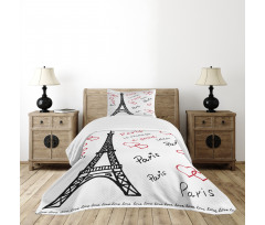 Eiffel Tower Paris Bedspread Set