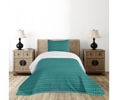 Peacock Feather Abstract Bedspread Set