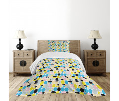 Modern Sketchy Circles Art Bedspread Set