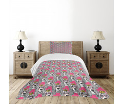 Doodle Puppy Bedspread Set