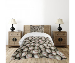 Baseball Sport Emblem Bedspread Set