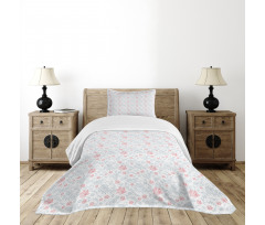 Pastel Flowers Bedspread Set