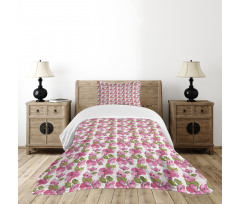 Blooming on Geometric Bedspread Set