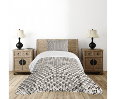 Modern Abstract Minimal Grid Bedspread Set