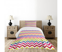 Rainbow Chevron Fun Bedspread Set