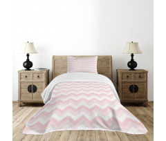 Zigzag Chevron Grunge Bedspread Set