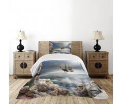Pirate Merchant Ship Bedspread Set