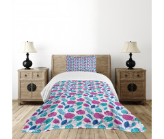 Tropic Leaves Rounds Bedspread Set