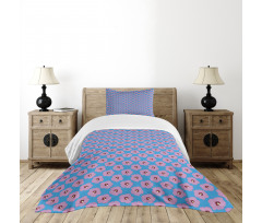 Feminine Exotic Hibiscus Bedspread Set