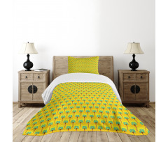 Exotic Coconut Trees Pattern Bedspread Set