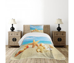 Beach Sand with Starfish Bedspread Set