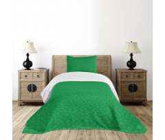 Irish Shamrock Leaves Bedspread Set