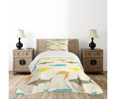 Whale Shark and Turtle Bedspread Set