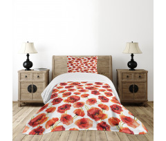 Poppies Garden Floral Bedspread Set