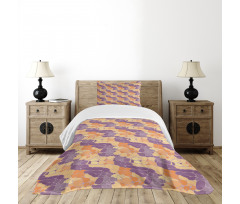 Abstract Close Bedspread Set