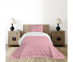 Floral Sun Like Motif Pattern Bedspread Set