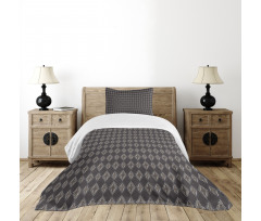 Rhombus in Earth Tones Bedspread Set