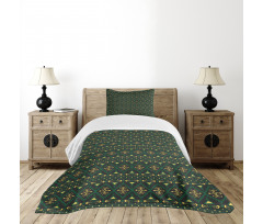 Tribal Motifs and Shapes Print Bedspread Set