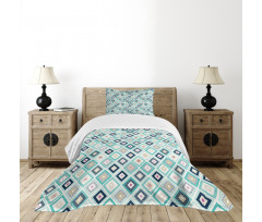 Dots Rhombus Diamond Bedspread Set