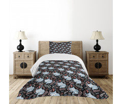 Sleeping Animal and Branches Bedspread Set