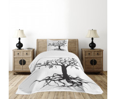 Nature Silhouette Art Bedspread Set