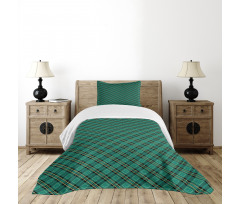 Diagonal Lines Art Bedspread Set