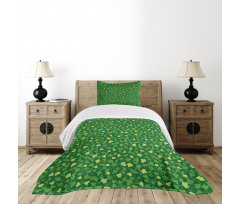 Cartoon Ivy Plants Bedspread Set