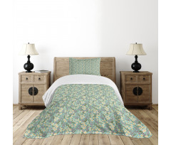 Romantic Meadow Flowers Art Bedspread Set