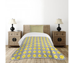 Citrus Fruits in Slices Art Bedspread Set