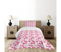 Hand Paint Hearts Bedspread Set