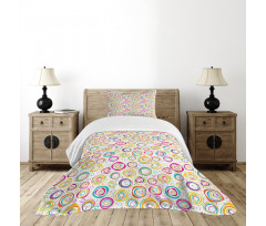 Circle and Dots Spring Bedspread Set