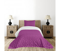 Abstract Flowers Graphic Bedspread Set