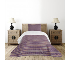 Zigzags V Shapes Geometric Bedspread Set