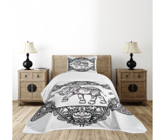 Bohemic Floral Elephant Bedspread Set