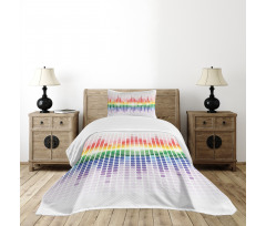 Vibrant Colors Club Disco Bedspread Set