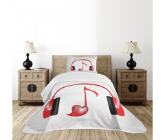Love Sound Headphones Bedspread Set