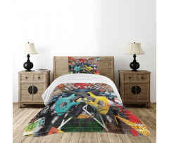 Collage Instrument Joyful Bedspread Set