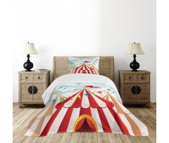 Circus Cloudy Sun Sky Bedspread Set