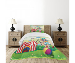 Clown Inflatable Ball Bedspread Set