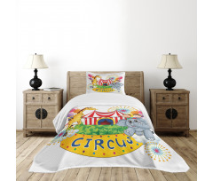 Circus Show with Kids Bedspread Set