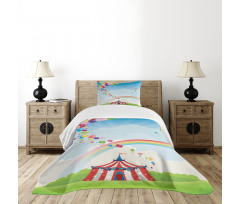 Circus Rainbow Clouds Bedspread Set