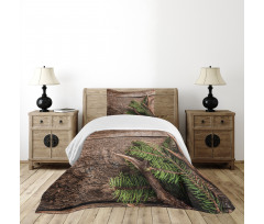 Evergreen Branch Deer Bedspread Set