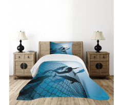 Flight of Dolphins Bedspread Set