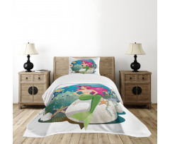 Underwater Mermaid Bedspread Set